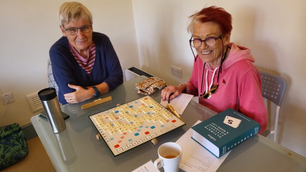 Photo of two members of the Dulwich & District u3a scrabble interest group. Credit: Juliet Barclay.